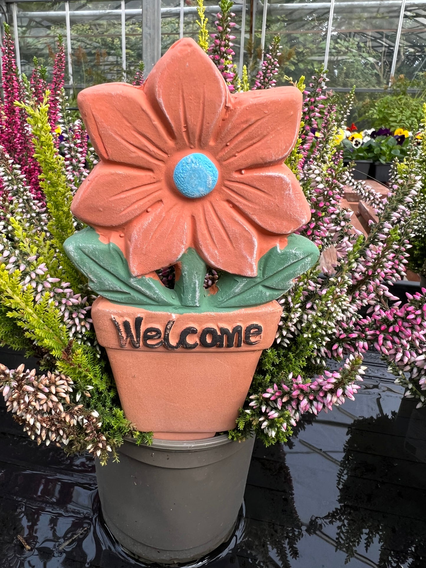 Orange Flower Welcome Sign